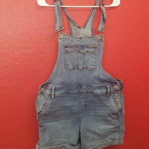 Torid size 14 light Wash overall shorts